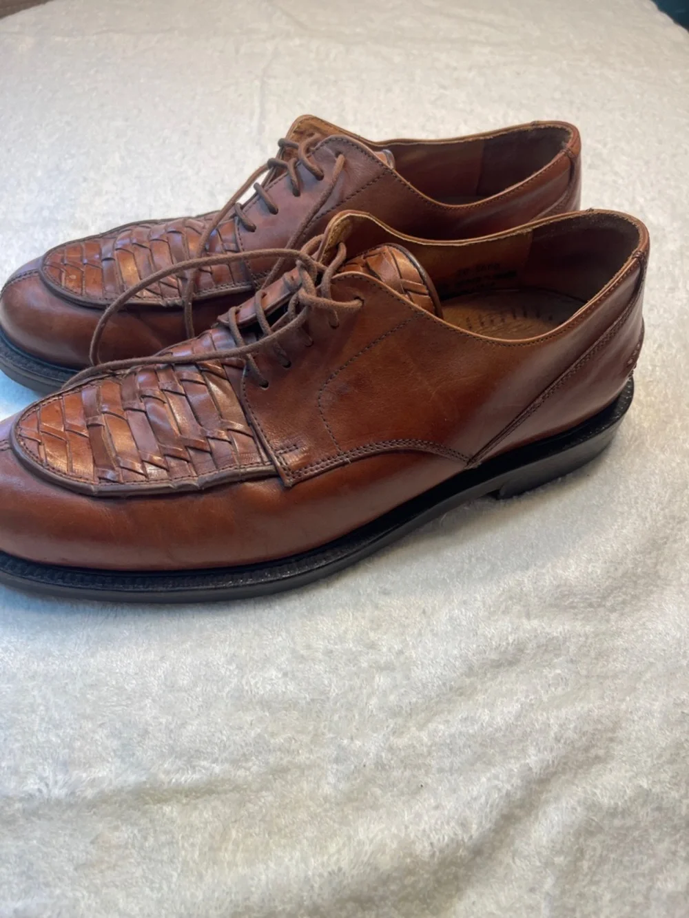 Johnston & Murphy Brown‎ Woven Leather Oxfords